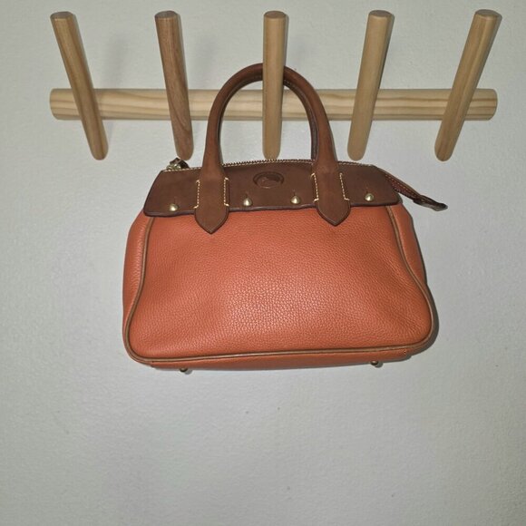 Dooney & Bourke Wilson Satchel Bag R343 Orange Pebble Leather w/ Strap Rare - Picture 2 of 16